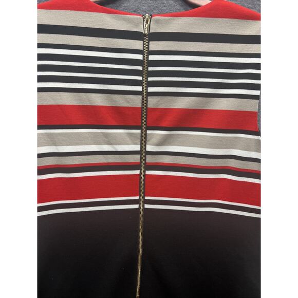 Calvin Klein Color Striped Scuba Sheath Dress Career Work Office Womens Size 14 - Picture 8 of 16